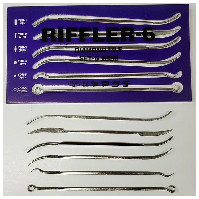 Shape complicated precision hard material flat grit mini file diamond