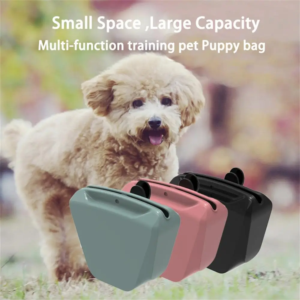 Eco Friendly Silicone Pet Dog Snack Treat Pouch Food Waist Bag Waterproof Pet Dog Bags For Walking Dogs