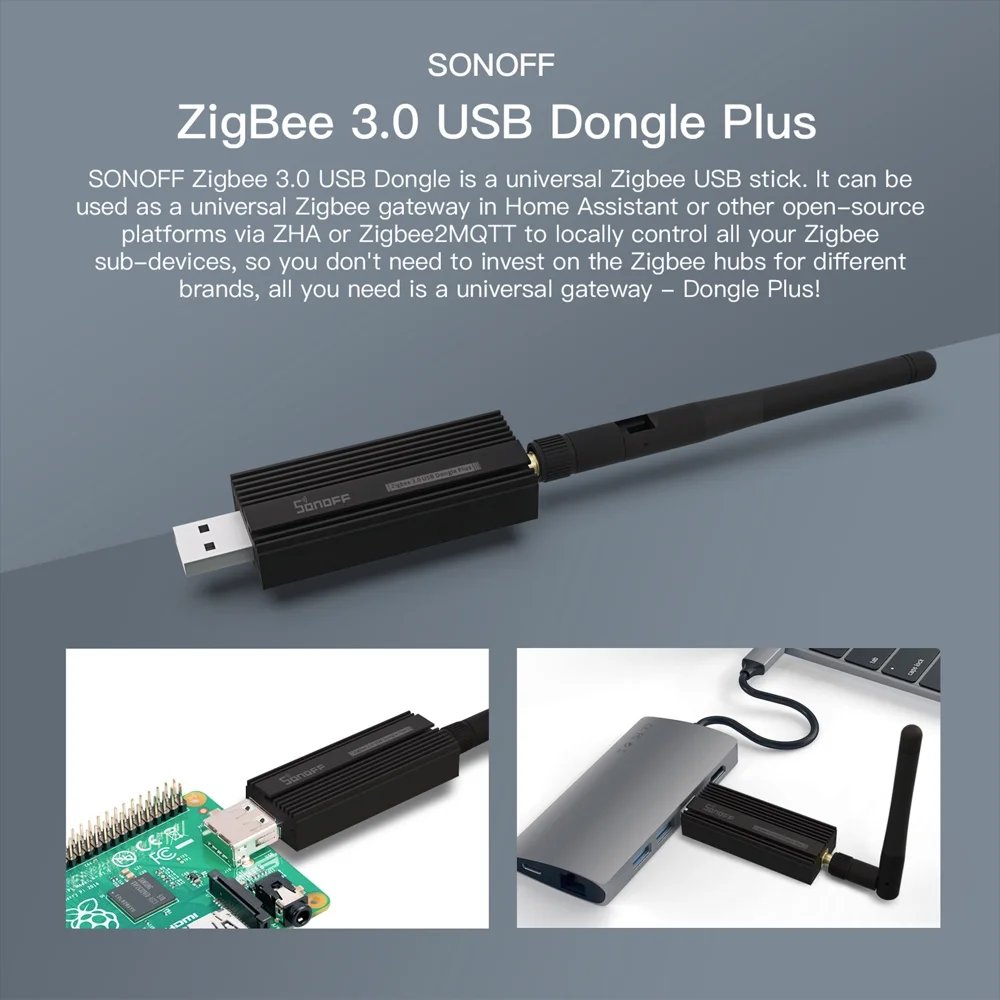 Newest product SONOFF Zigbee 3.0 USB Dongle Plus Module universal Zigbee USB stick Home Assistant  SONOFF ZB 3.0USB Dongle  PluS