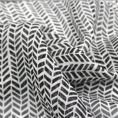 
Hotselling black&white classic prining nature pure silk chiffon 