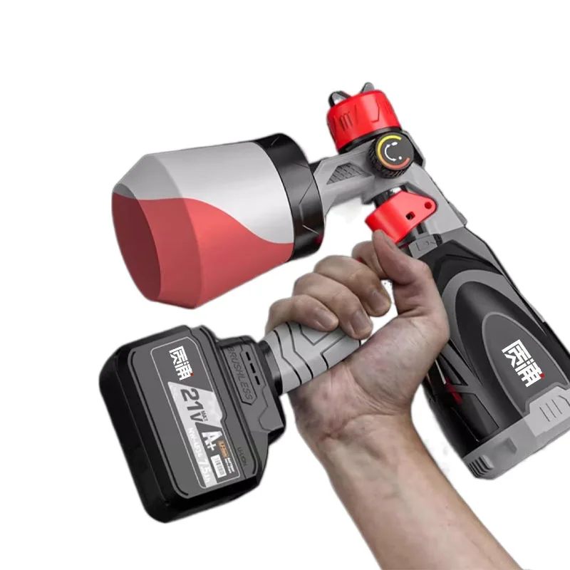 Professional Handheld Airless Paint Sprayer Cordless Electric Wall Fences Painting Power Tools Portable Battery Source