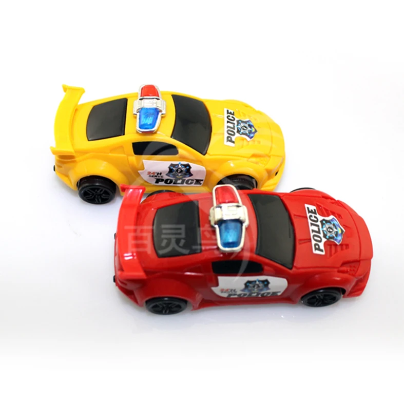 Оптовая продажа красочный пластиковый мини полицейский игрушечный автомобиль для мальчиков