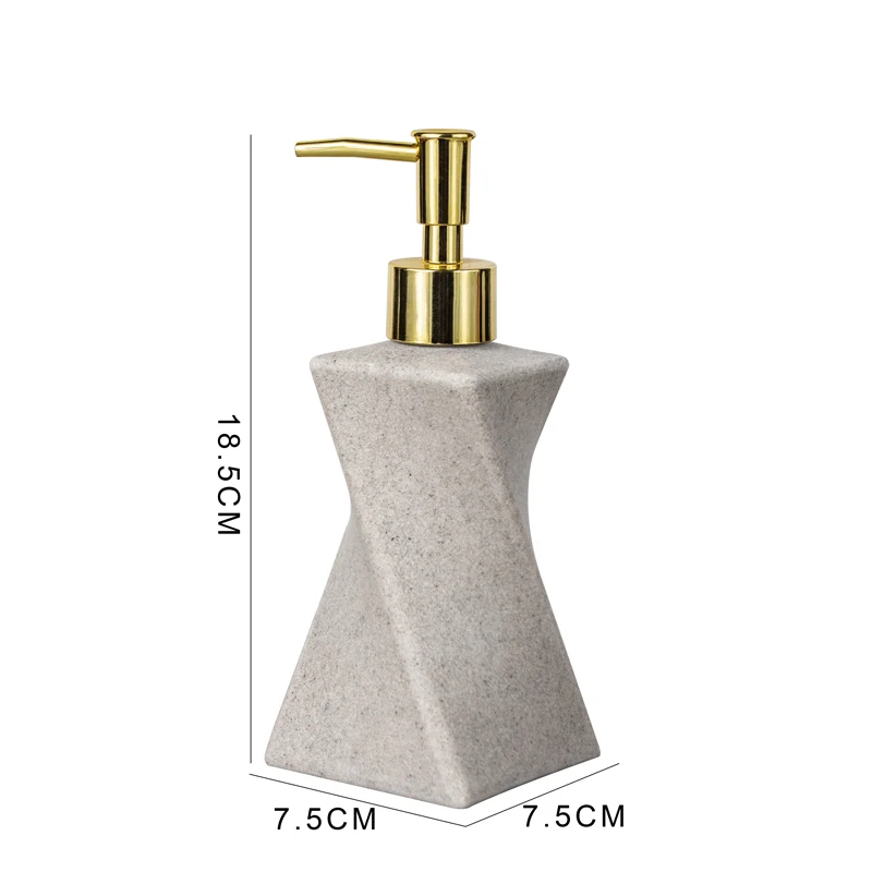 New wholesale custom hand soap dispenser bottle set nordic matte black gold white amber clear crystal for shower gel shampoo