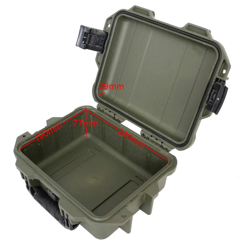 Plastic Hard Storage Case Waterproof Carrying Camera Case w/ Foam
