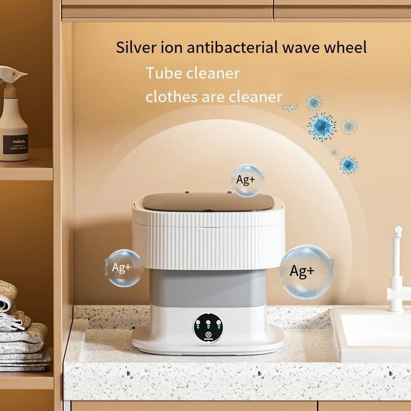 Professional 10L/60W Mini Automatic Washing Machine With Dryer Portable Folding Socks Washing Machine Single Person Use