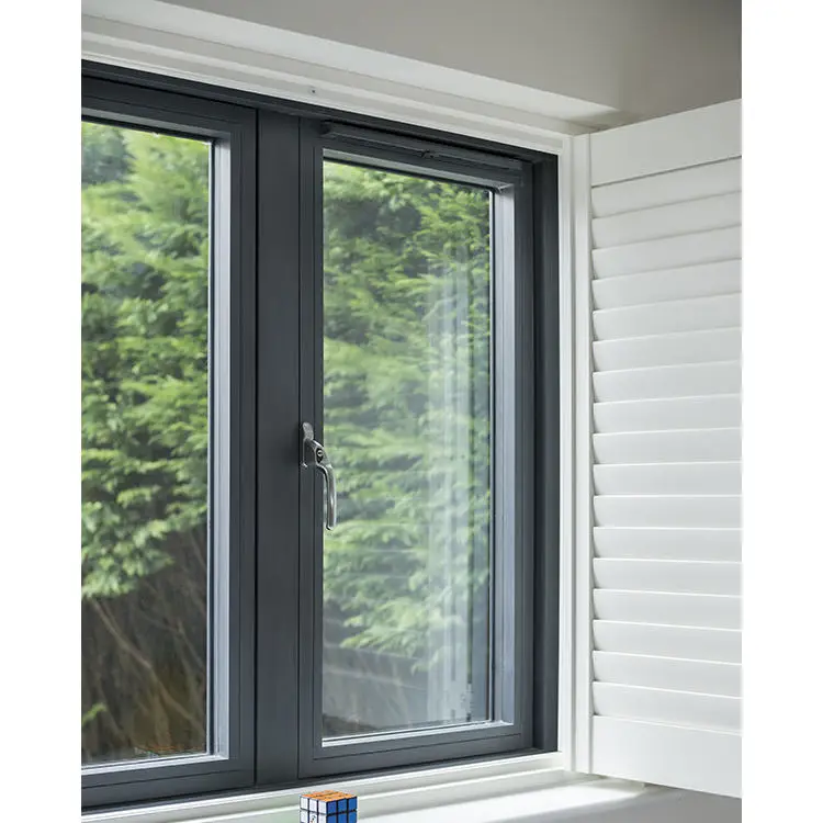 Aluminum casement windows top double casement windows frameless casement glazing windows