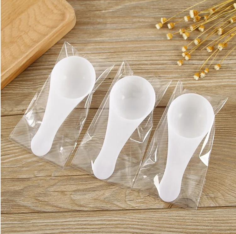 Drop shipping 30ML PP Powder spoonp detergent spoon plastic measuring spoon15g bulk packing