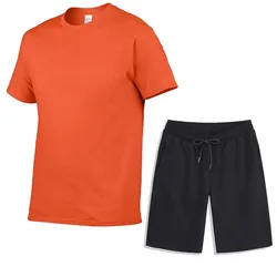 Custom sweatsuits with logo Mens 2021 short sets sweatsuit vendor joggers suits men summer cotton shorts set