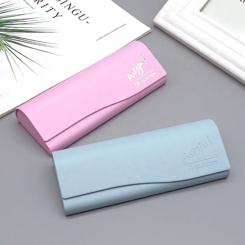 Custom printed logo packaging sunglasses box outdoor PU leather glasses case for optical eyeglasses cases