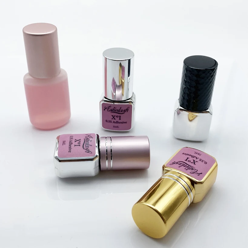 2022 New Professional Latex Free and Hypoallergenic Lash Glue Pink Color Lash Glue for Individual Lash with Pink bottles