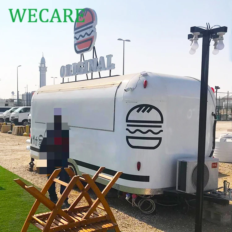 Wecare уличный мобильный телефон airstream кофе bbq продовольственный прицеп полностью оборудованный отель пицца Тако закуски Фаст-Фуд Грузовик для продажи в США