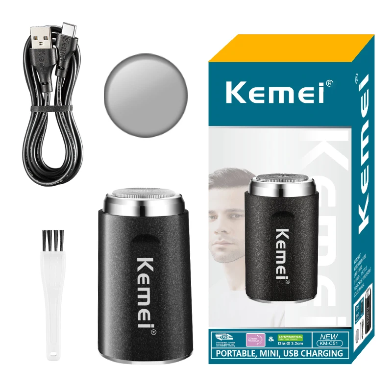 KEMEI Km-C51 Single Blade Electric Shavers Mini Portable Electric Shaver Pocket Mini Portable Electric Shaver Pocket