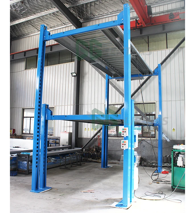 GG Triple Stacker Car Lift Motor Drive Triparker Parking Lifters for 3 Cars Steel Plastic Button Operation Mode Car Parking Lot