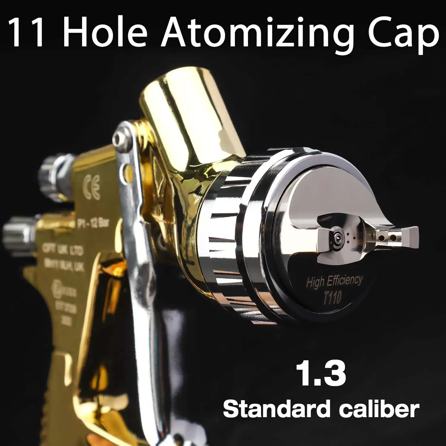 Upper Pot Pneumatic Multi-Function Paint Spray Gun TTS Type Woodworking Furniture Car Topcoat Automatic Spraying Tool