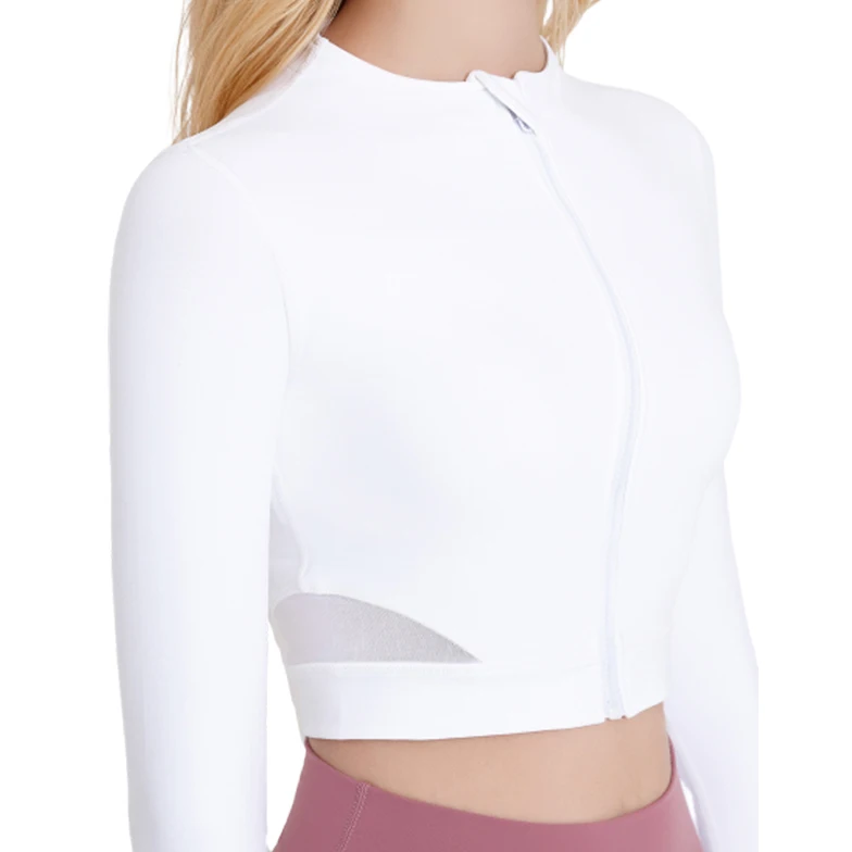 
Женский укороченный топ, куртки, укороченный топ на молнии, куртка белого цвета с логотипом 