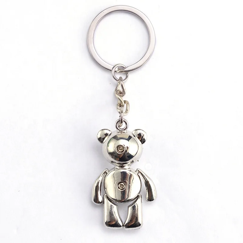 On Sale Factory Direct Metal Keychain Custom Praha Bear Keychain 3d Keychain