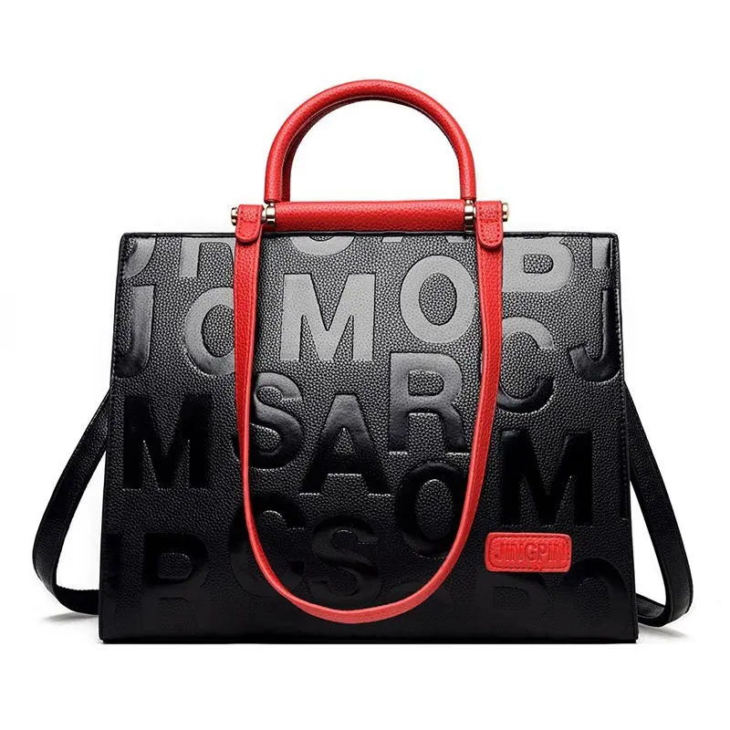 2022  Trendy Women Big Handbag Wholesale PU Leather Large Capacity  Tote Hand Bag