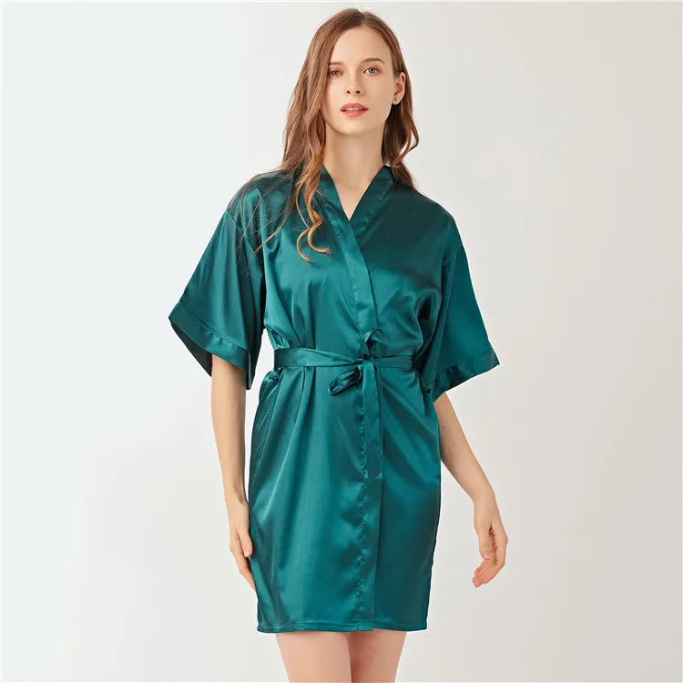 NANTEX Wedding Robes Womens Ladies Silk Pajamas Dressing Robe Gown Pajama Silk Christmas Pajamas