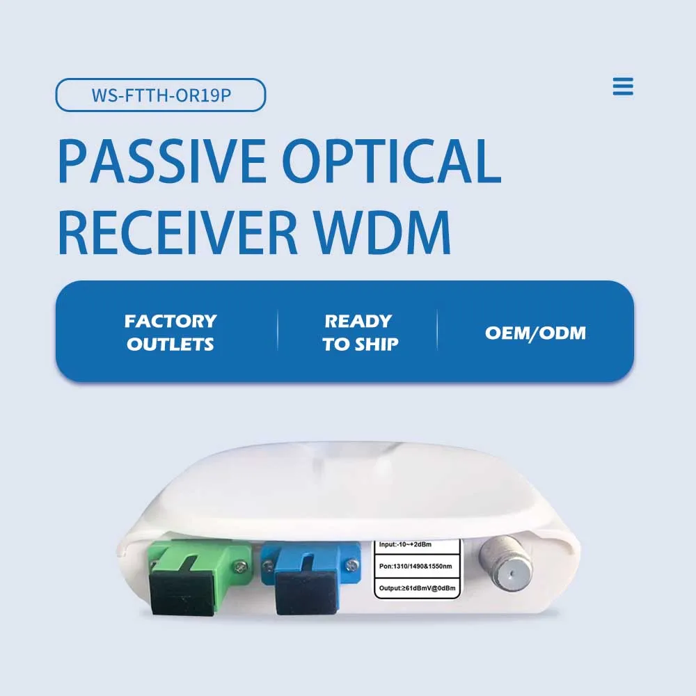 FTTH micro node wdm CATV Optical Receiver Mini passive with WDM fiber without power supply optical fiber optic receiver