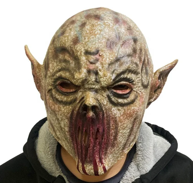 Festival Party Supplies Halloween Horrifying Latex Mask Latex Mask With Hat For Masquerade Halloween party mask