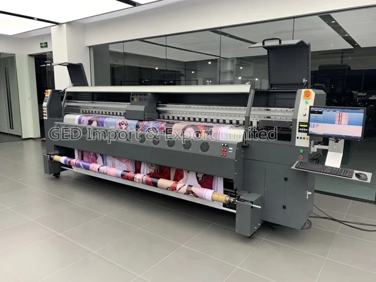 China Low Price Gethray S8 Wide Format Printer 126 Inches Inkjet Plotter with 8 pieces Konica 5012i 1024i 4H Starfire Printhead