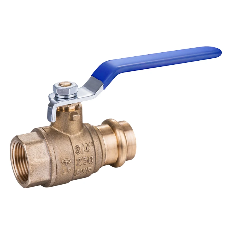 Long Handle Shut Off Valves Controller Press End Female Npt Full Port Brass Ball Valve With Vinyl Grip