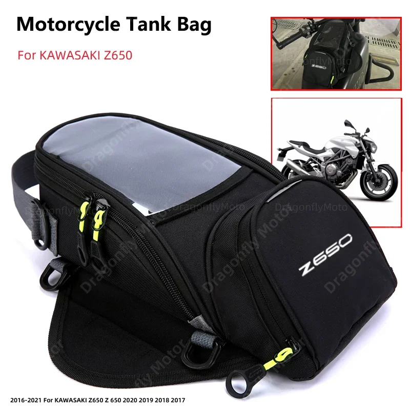 Motorcycle Fuel Bag Mobile Phone Navigation Tank For KAWASAKI Z650 Z 650 2020 2019