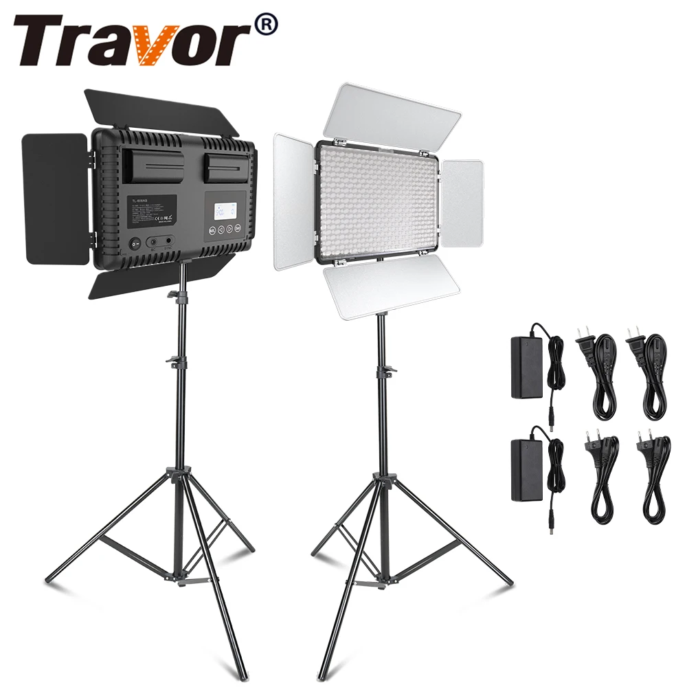 Travor TL-600AS 600 led 3200k 5600k bi-color studio camcorder led light panel camera photographic photo shoot lights for movie
