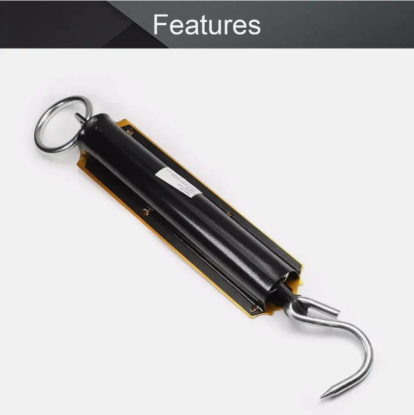 Spring Balance Hanging Hook Handheld Metal Weighing Force Scale Kilo & LBS 50KG