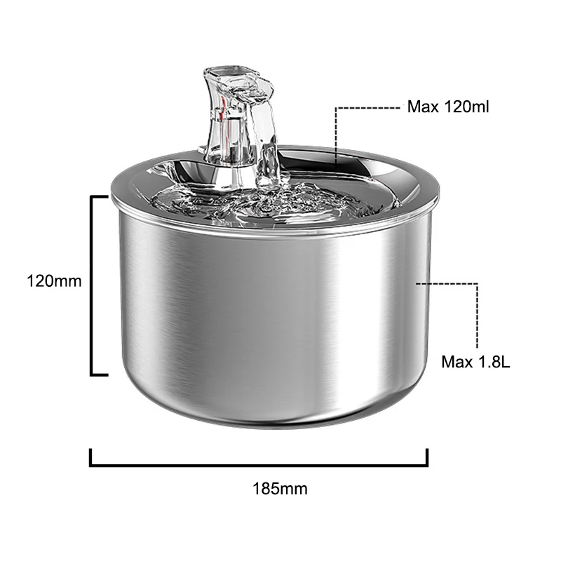 2L fuente de agua para gatos filters water pet drinking water fountains indoor pet cat water fountains