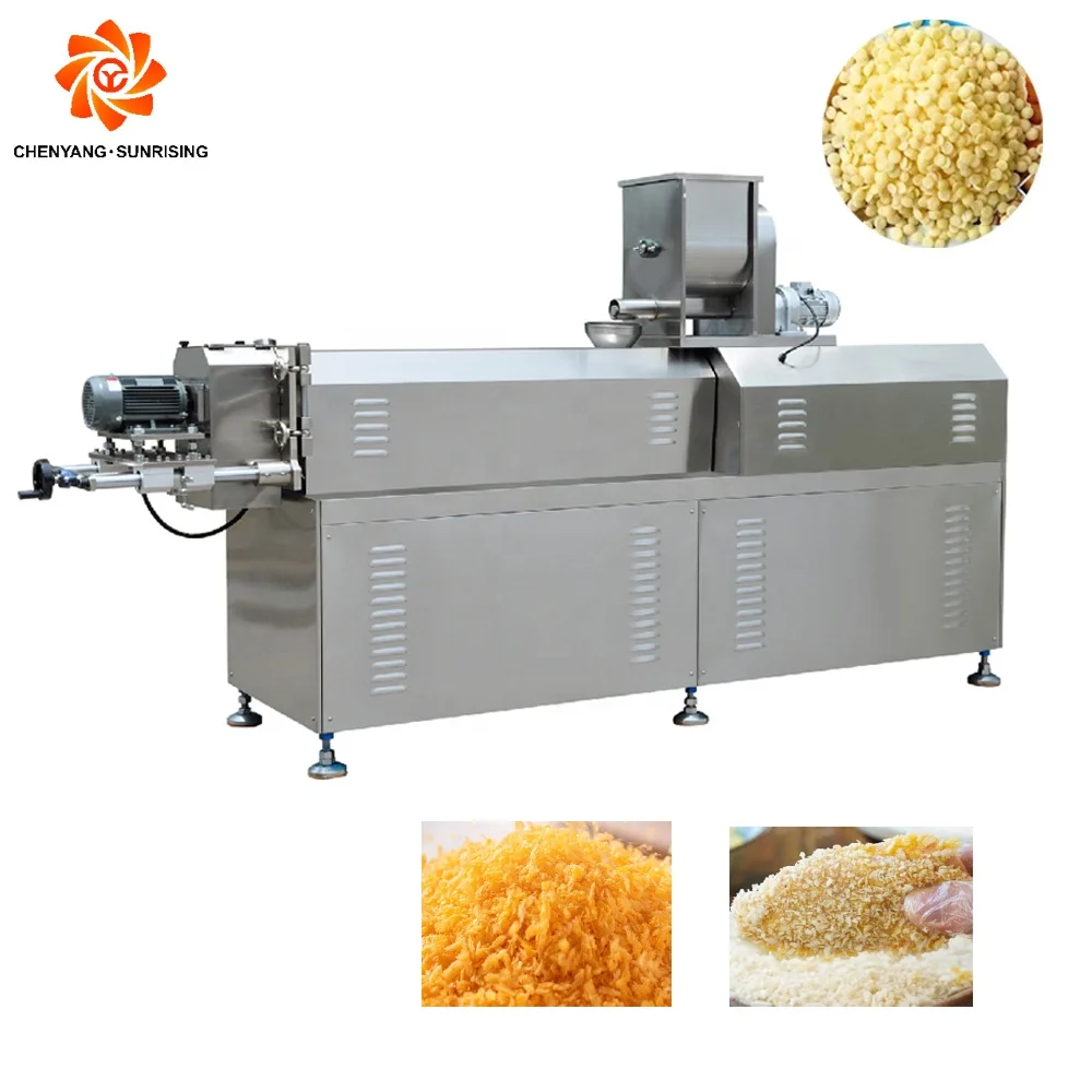 Automatic production line extruder 100-500kg/h panko bread crumb making machine