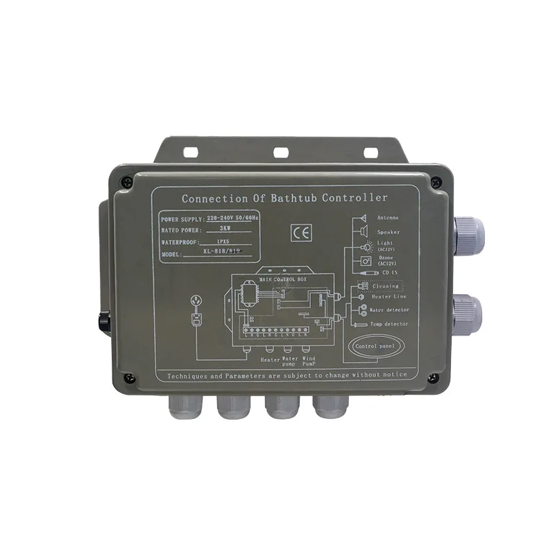 Foshan SOWO Factory Bathtub Control KL-818  Motherboard Constant Temperature System Distribution Heating Surfing Bathtub fitting