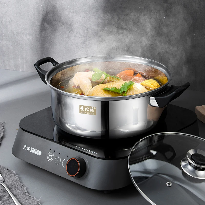 Glass cooking pot set electric steel non stick stainless steel cookware  kitchen