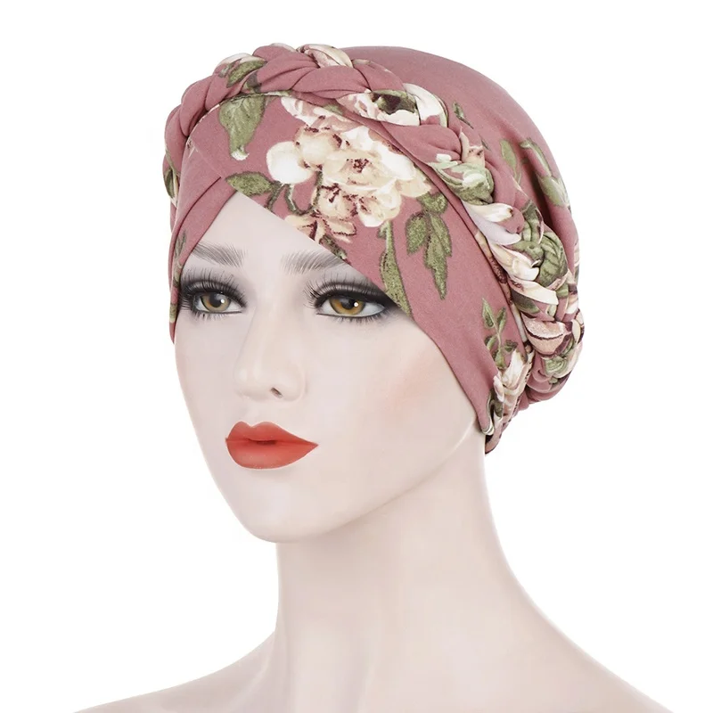 
Indian Arabian Muslim Braid Hat Women Print Hats 