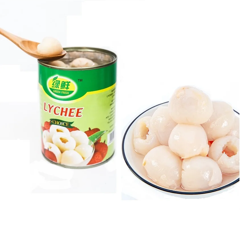 new crop whole part cannned fruit factory supply canned fruit canned lychee /lichee in syrup 567g