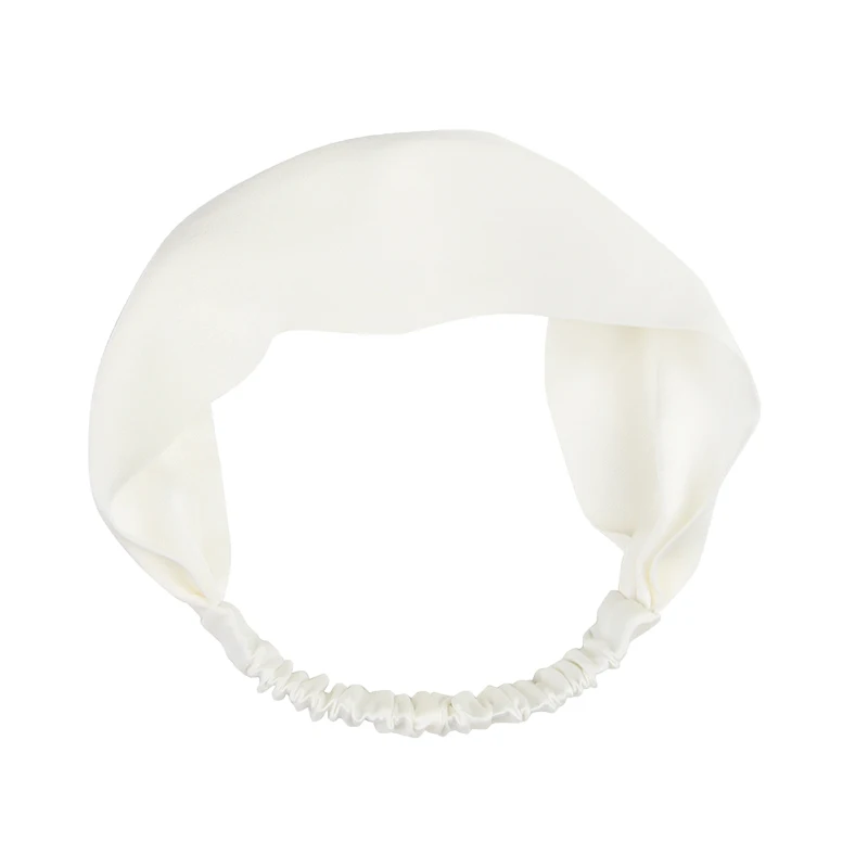 Satin Silk Solid Cross Top Knot Headband Elastic Hair Band Women Girls Scrunchies Hairband Turban Bandanas Hair Accessories New