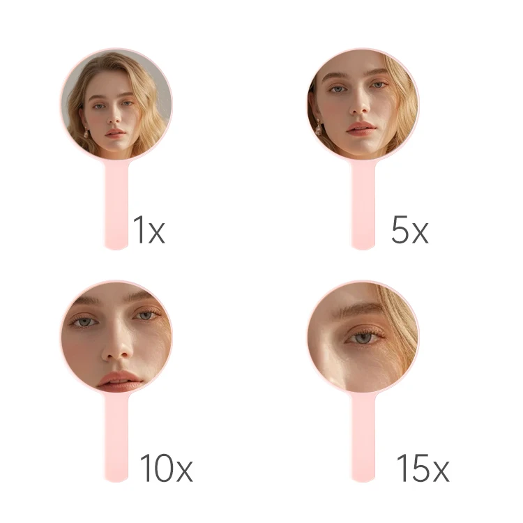 New Single-Side 1X/5X/10X/15X Handheld Mirror Hand Magnifying Mirror With Handle For Women Beauty Salon Home