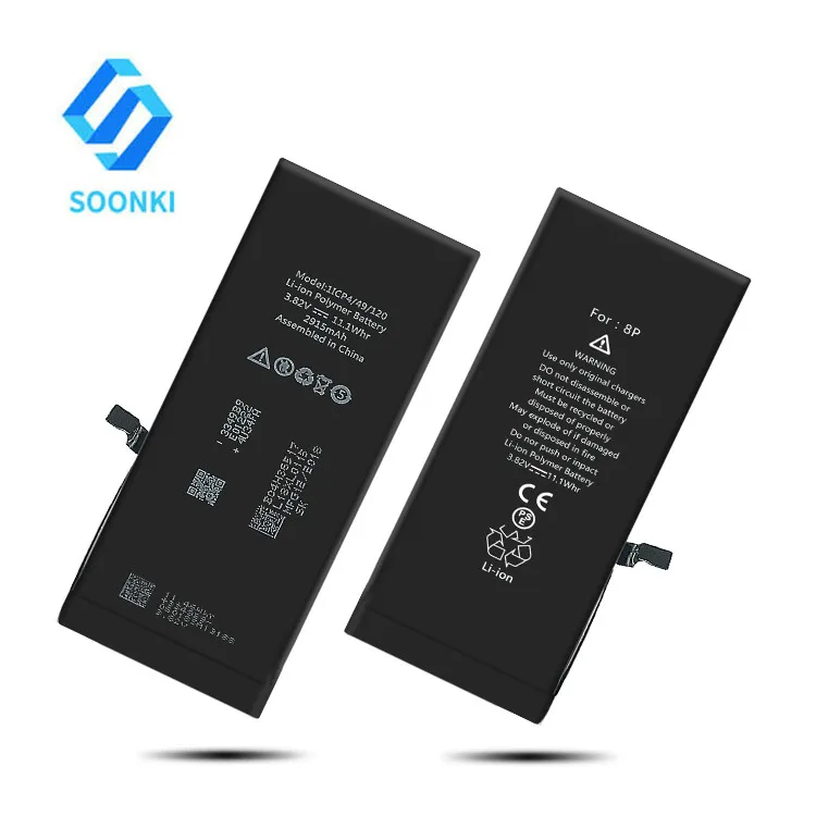 Cellphone batterie for iphone 8 plus Lithium battery rechargeable for iphone 8plus digital battery 0 cycle