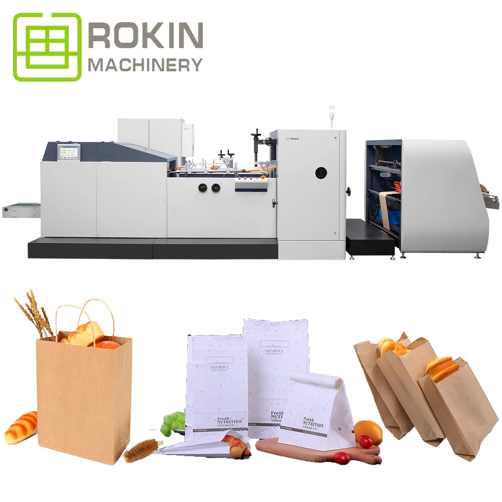 New Fully Automatic Paper Bag Making Machine With Printing Machine