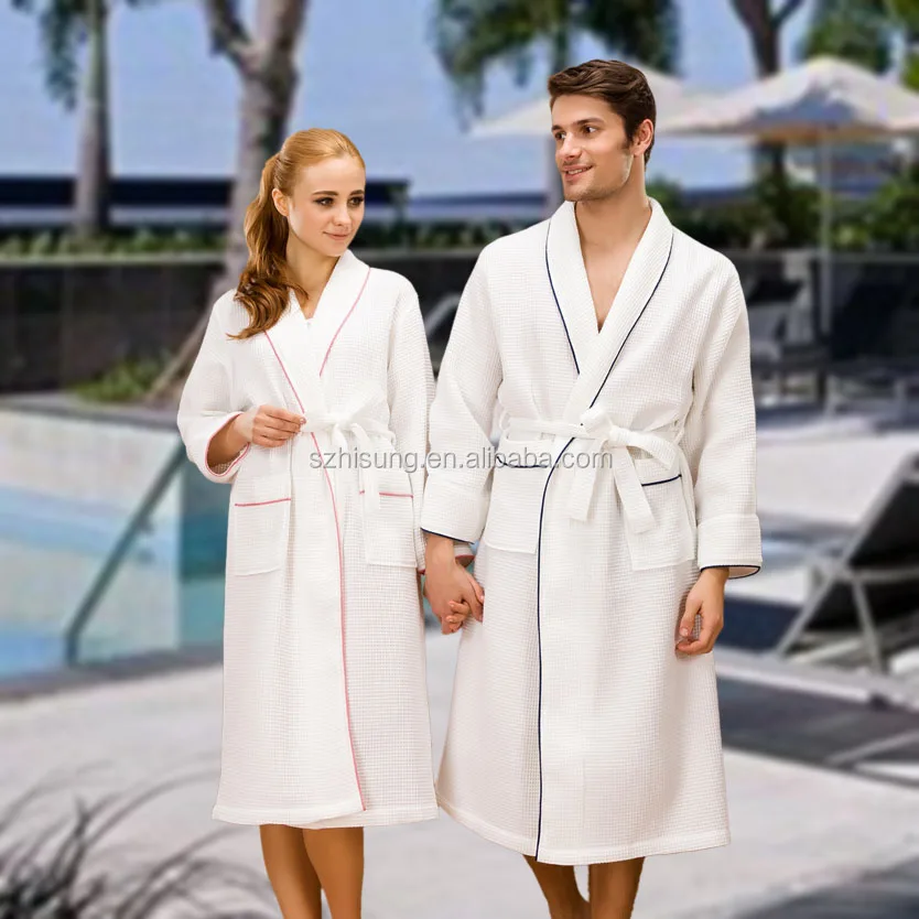 
Factory wholesale hotel waffle bathrobe/ OEM cheap cotton bathrobe textile 