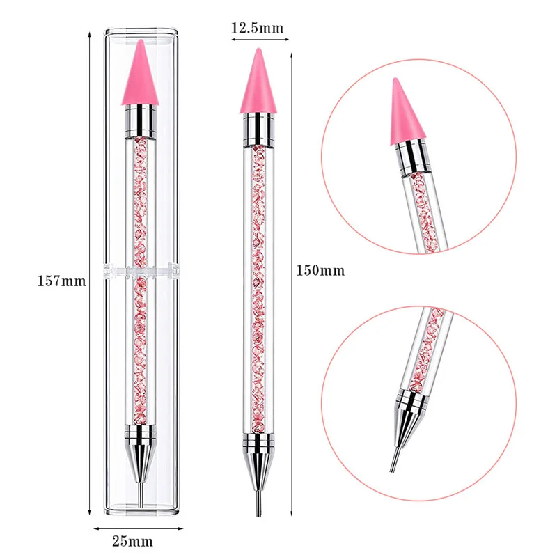 Nail Point Pens For Salons Professional Manicure Pedicure Tools Wholesale Colorful DIY 5D Painting Nail Art Rhinestone Pen