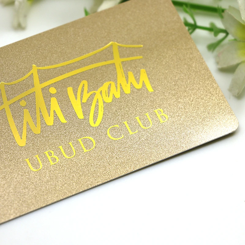 Luxury Golden PVC Laser Hot Stamping VIP Membership Loyalty Plastic Business Cards