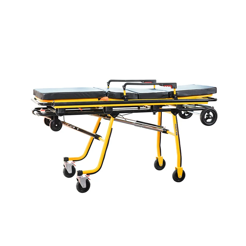 Luxurious Collapsible Ambulance Stretcher Multifunctional Hospital Aluminum Alloy Emergency Foldable Trolley Size