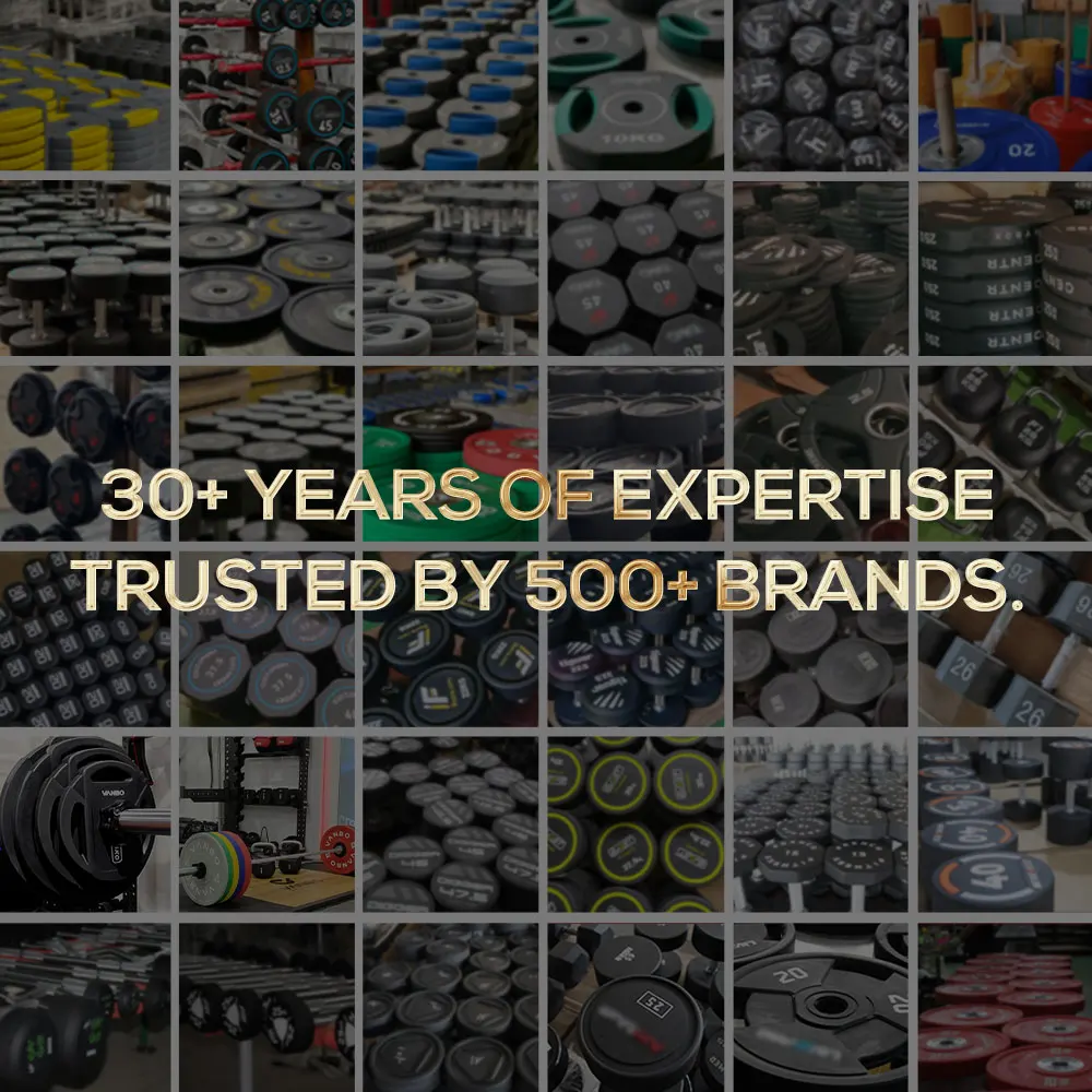 Commercial Rubber Grip Gym Weight Plates 3-Grip Design with TPU Coating 51mm Stainless Steel Hole fitness equipment Custom Logo