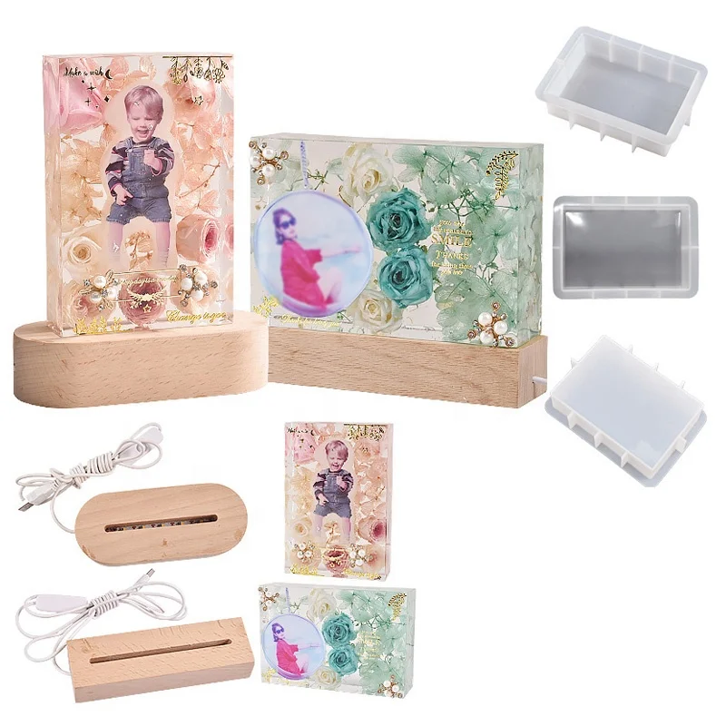 Глубокая прямоугольная силиконовая форма «сделай сам» фоторамка из смолы для украшения дома