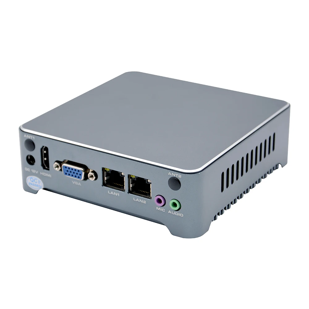 Fanless mini computer Quad core J1900 CPU dual ethernet lan nano itx desktop pc