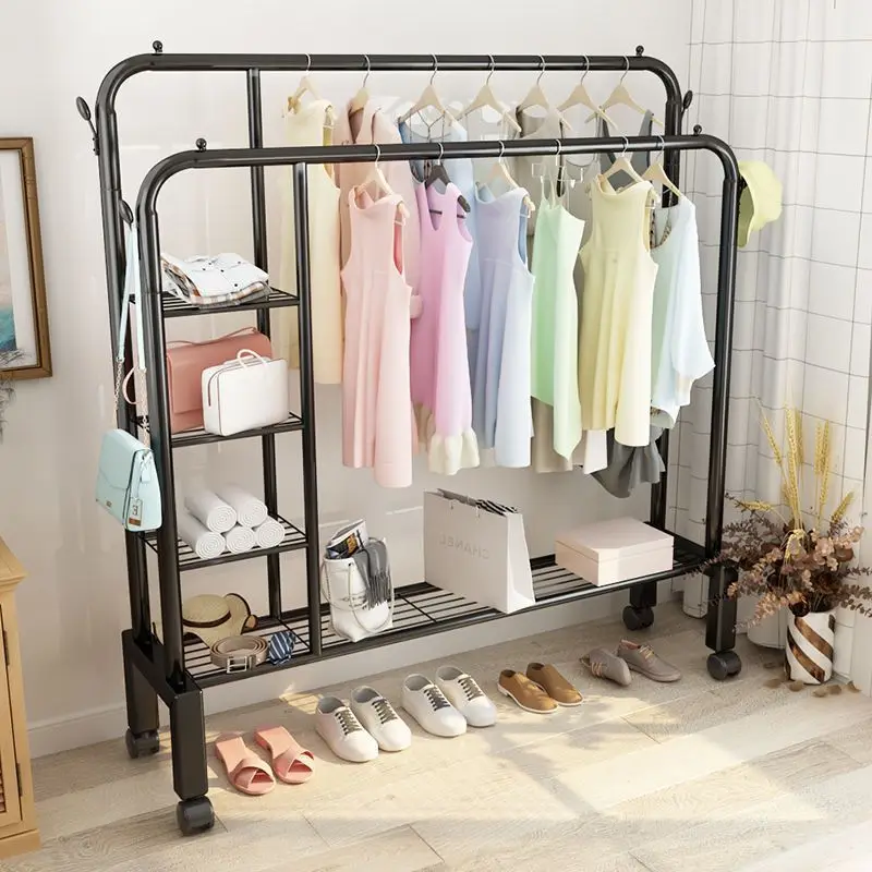 Stand hanger portable store special clothes hanger display wall hanger clothes hooks rack