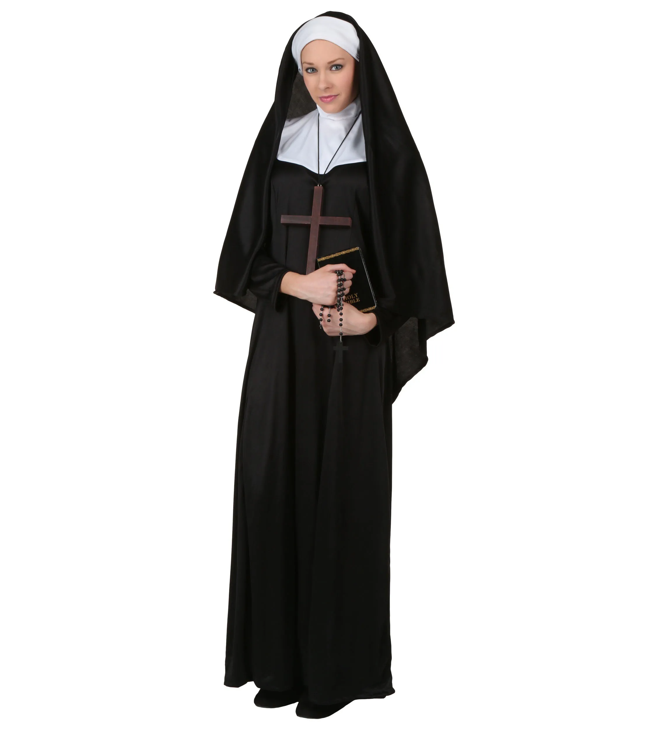 Женский традиционный костюм монахини для Хэллоуина Косплей