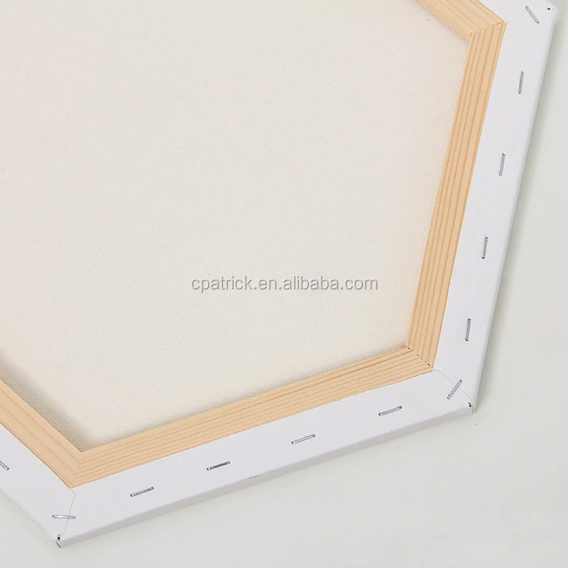 2024 Art Supplies 380g 30cm Hexagon Stretched Canvas for