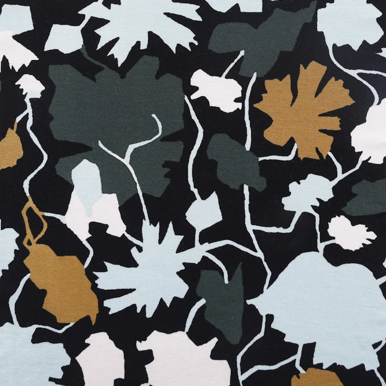 Popular customized vortex printed clothing single jersey wholesale rayon spandex jersey printed rayon fabric